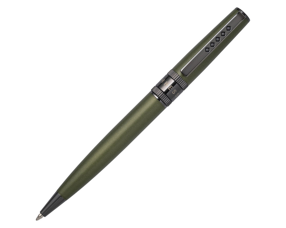 Tom Hessin Rebel Collection Garrison Green Ballpoint Pen with Gunmetal Trim