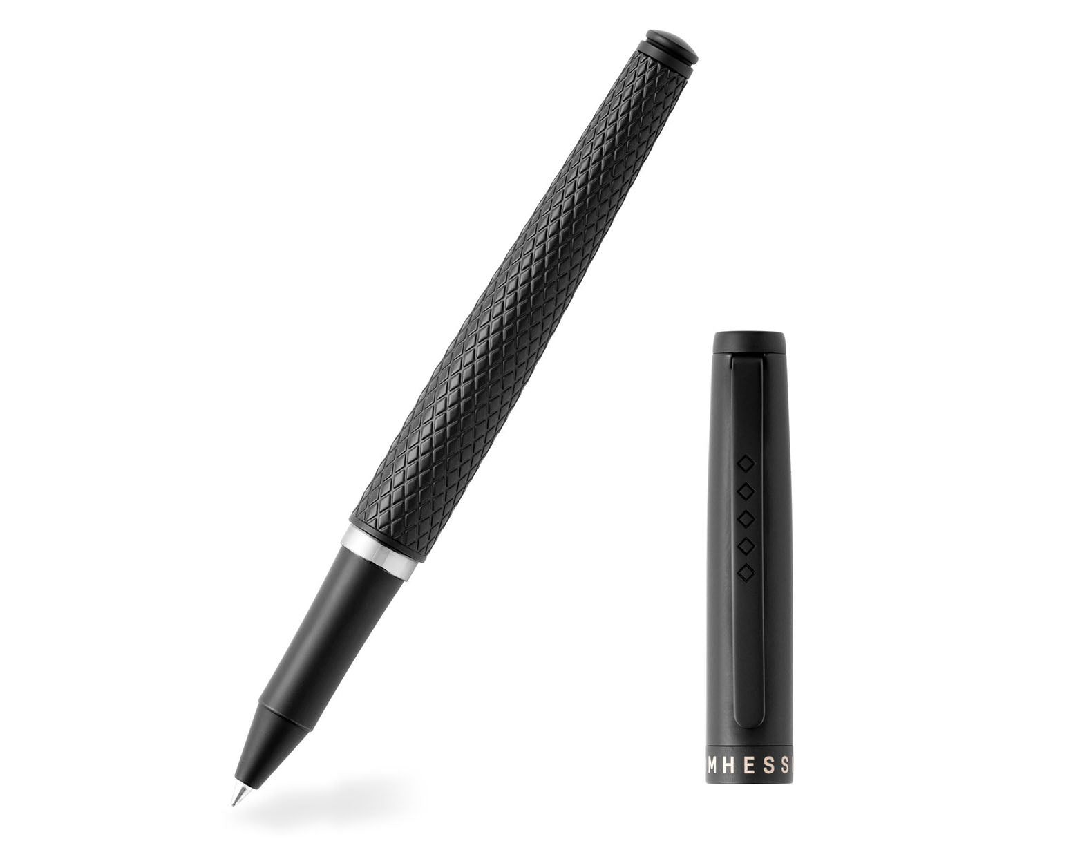 Tom Hessin Magnetic Series Carbon Rollerball Pen with Matte Black Trim
