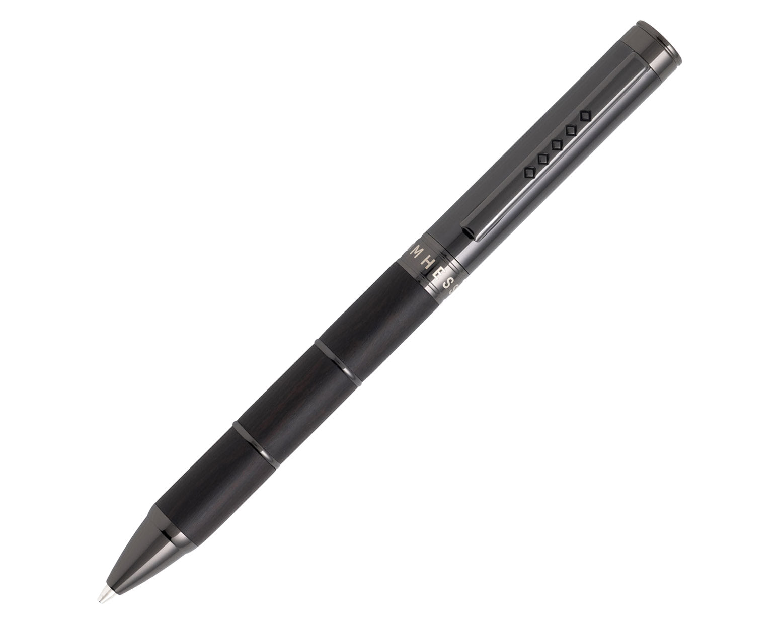 Tom Hessin Revolution Collection Charcoal Wooden Barrel Ballpoint Pen