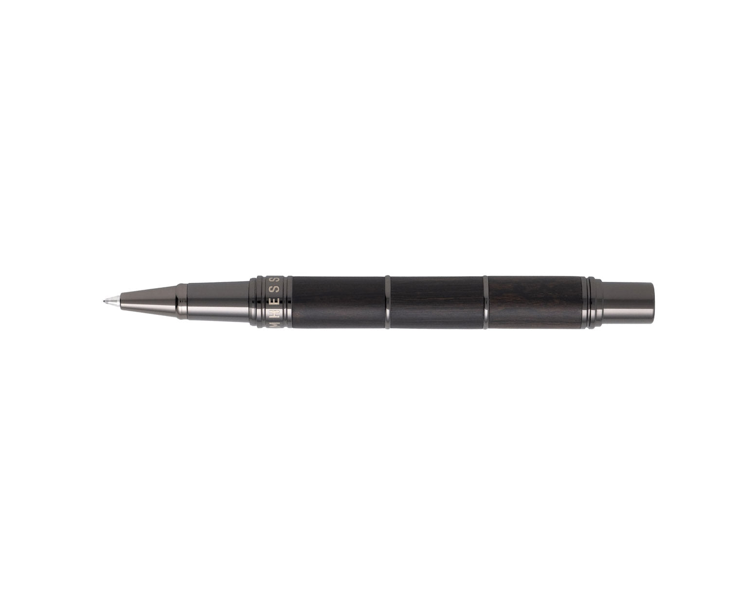 Tom Hessin Revolution Collection Charcoal Wooden Barrel Rollerball Pen