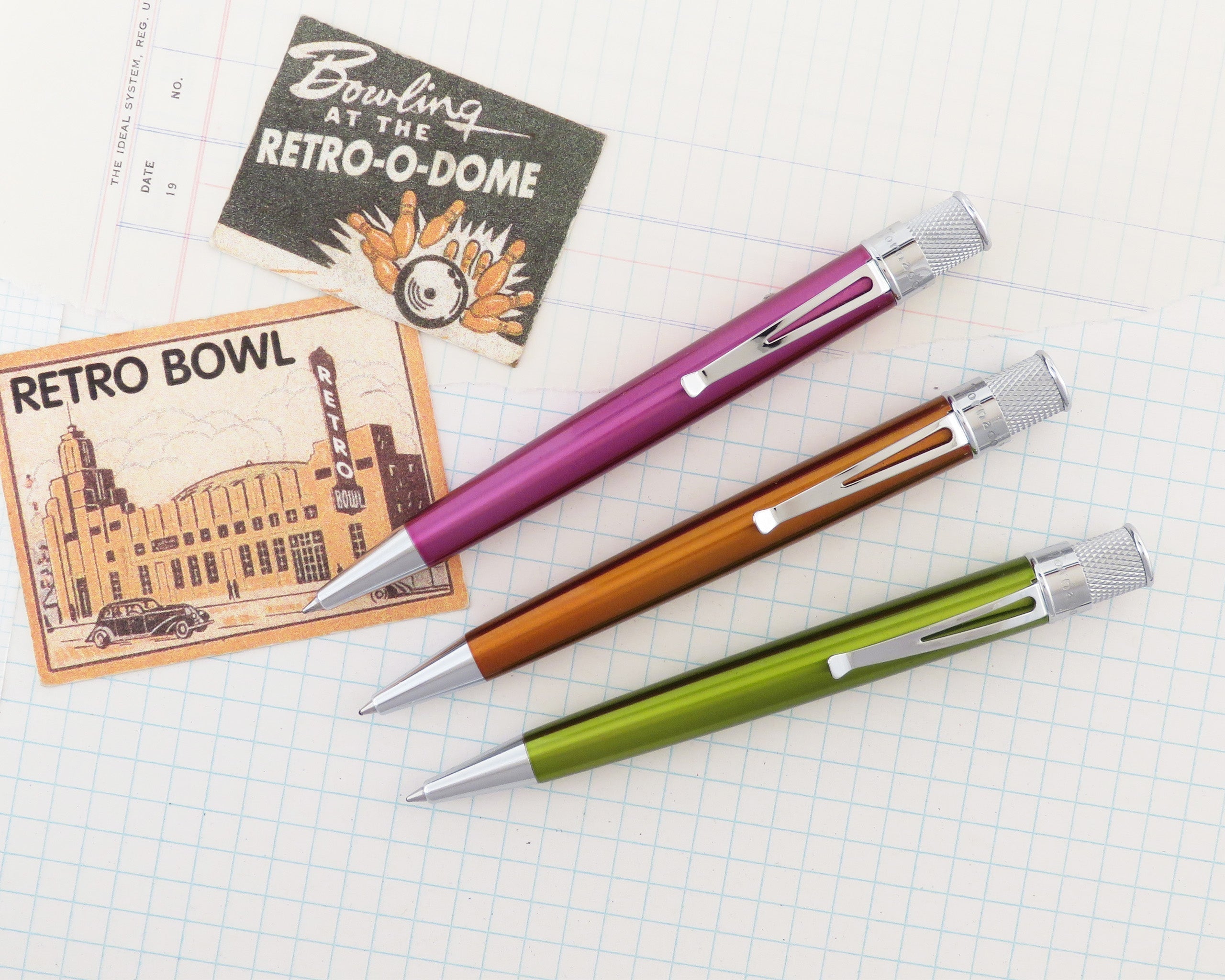 Retro51 Tornado™ Classic Lacquer Kiwi Rollerball Pen