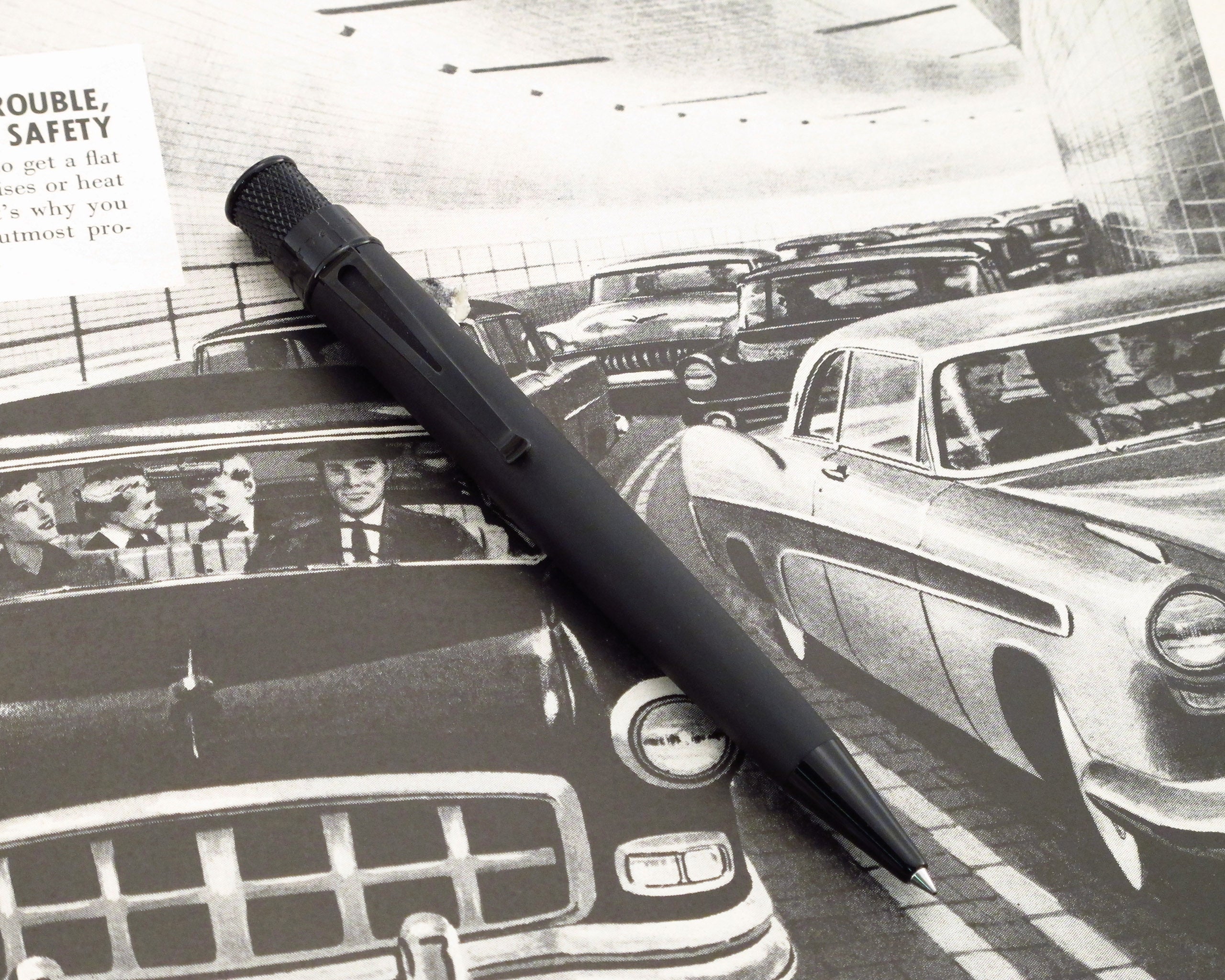 Retro51 Tornado™ Stealth Matte Black Rollerball Pen