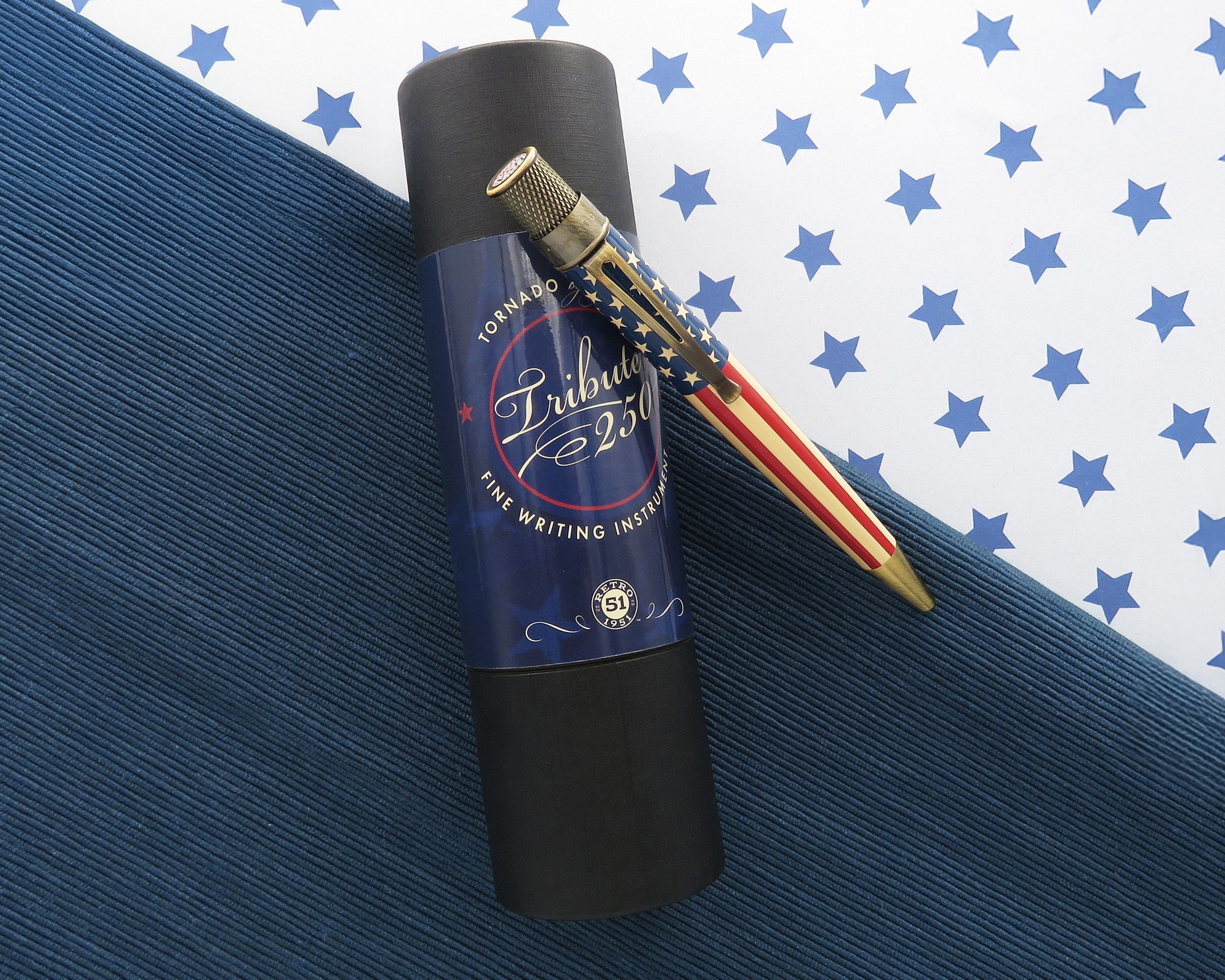 Retro51 Tornado™ Vintage Metalsmith Tribute 250 Flag Rollerball Pen