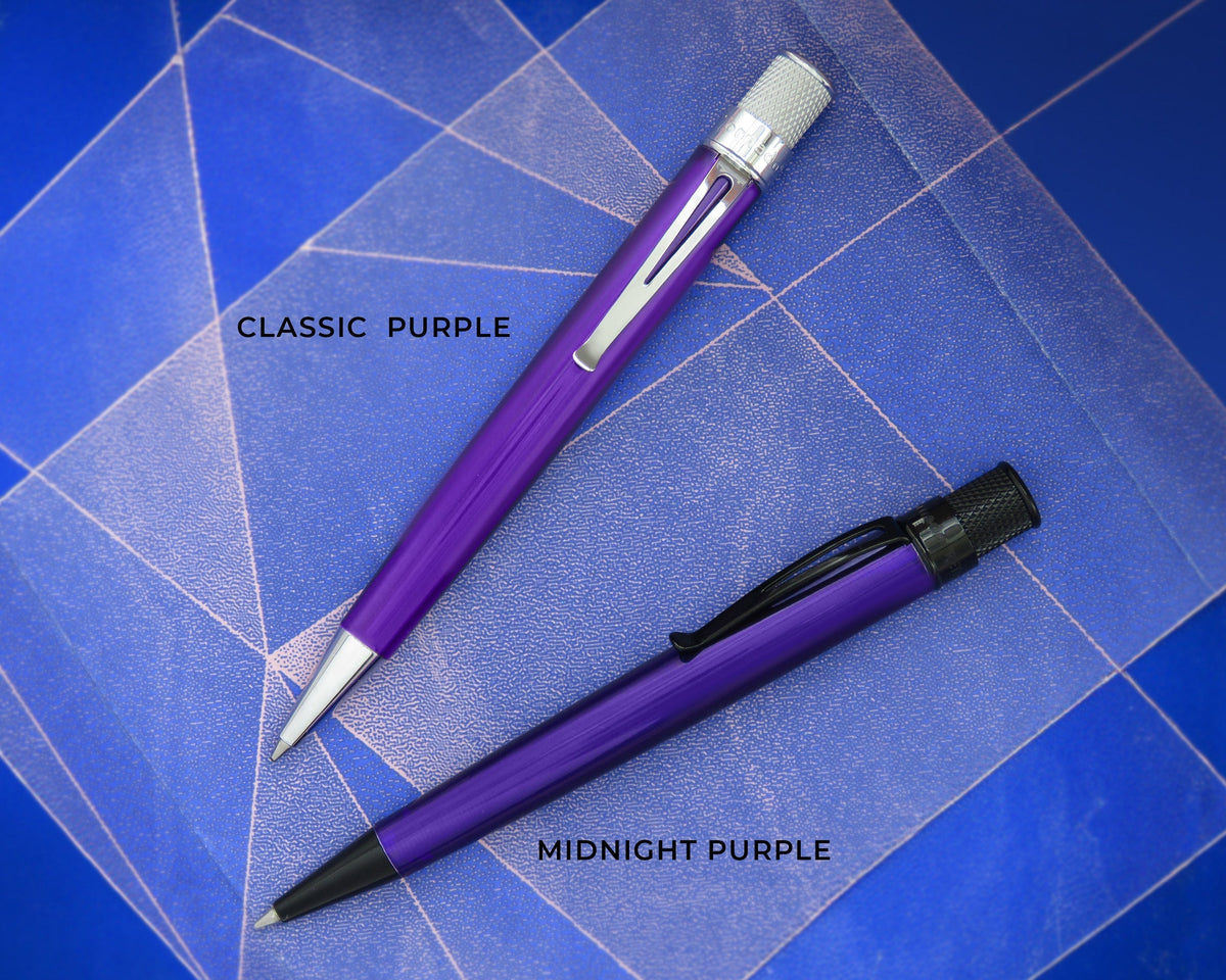 Retro51 Tornado™ Stealth Midnight Purple Rollerball Pen