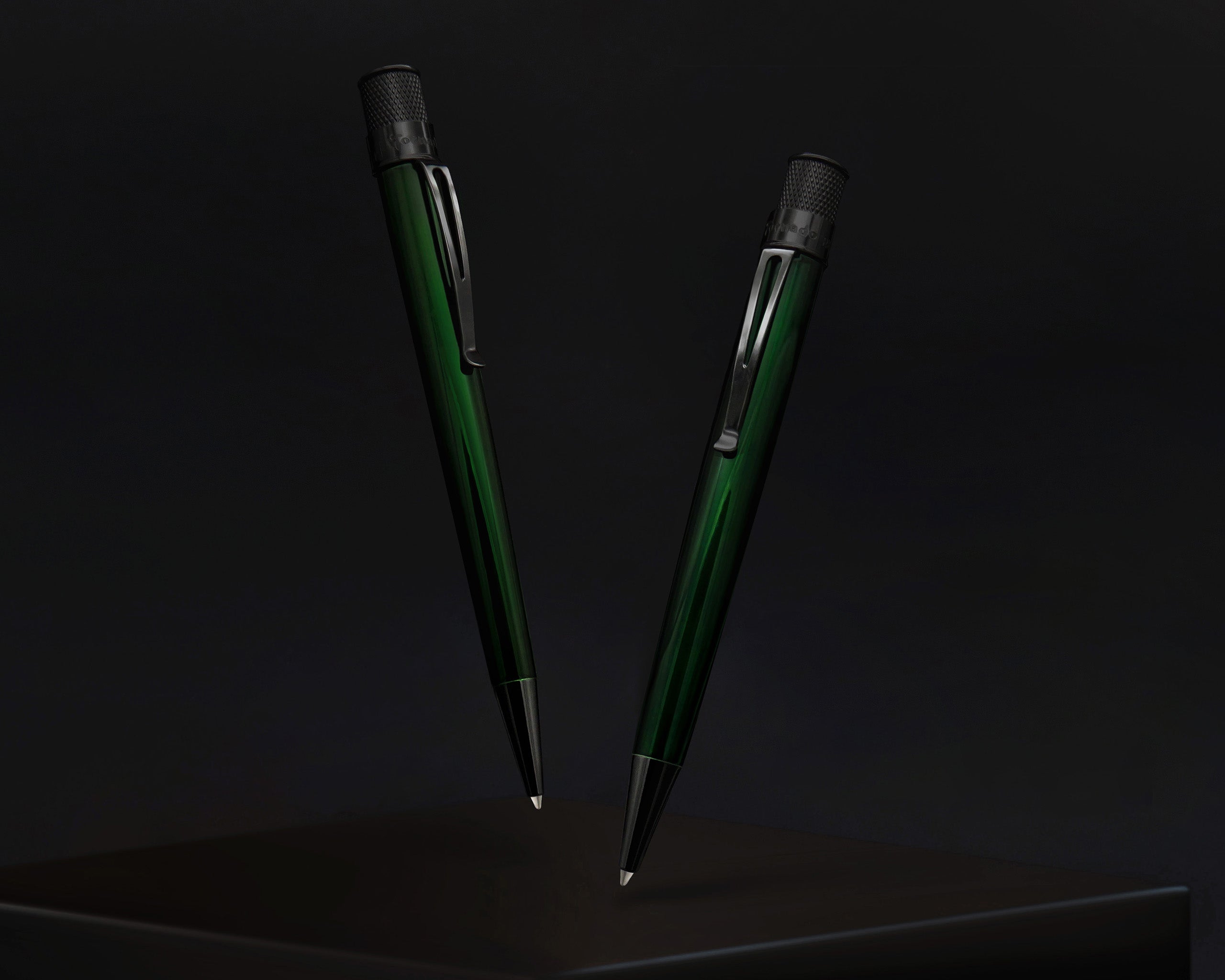Retro51 Tornado™ Stealth Lacquer Emerald Green Rollerball Pen