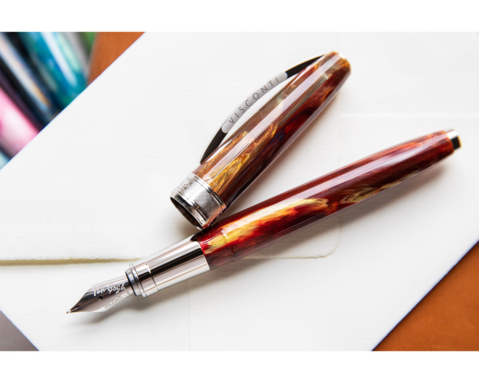 Visconti Van Gogh Impressionist Fountain Pen - Red Vineyard