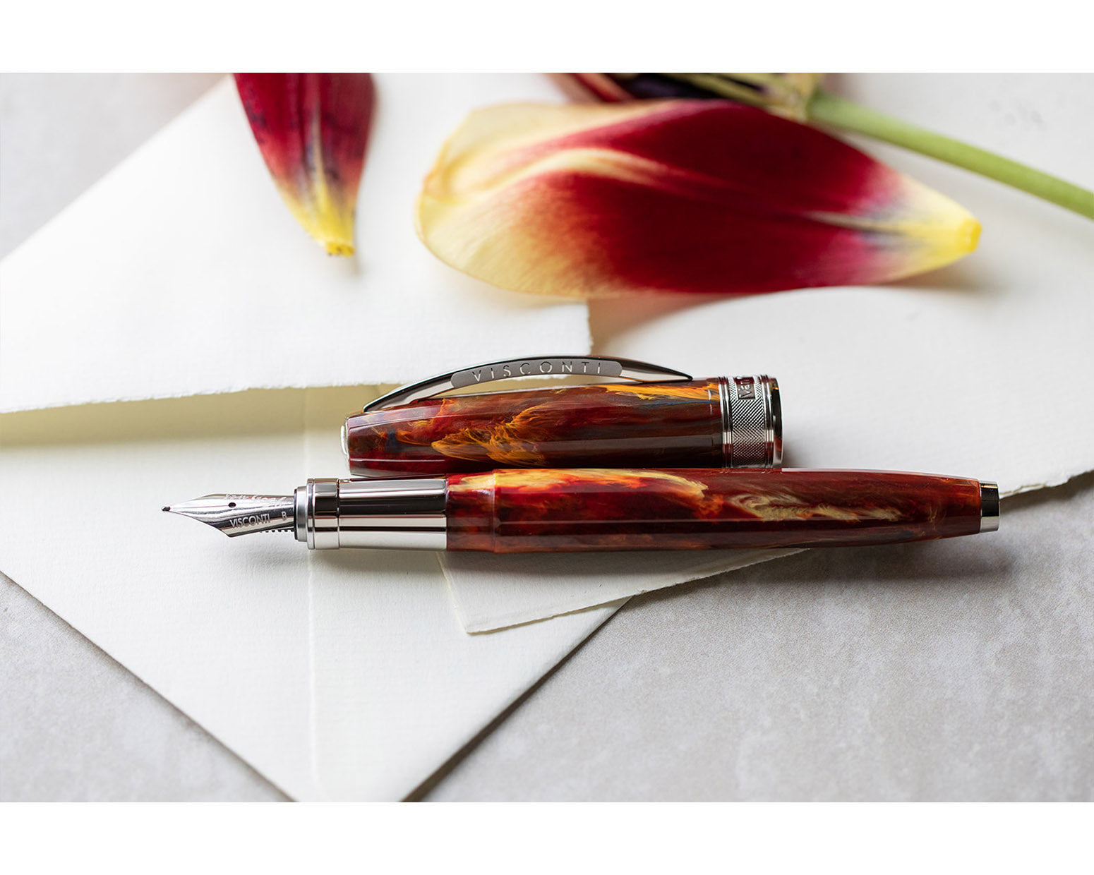 Visconti Van Gogh Impressionist Fountain Pen - Red Vineyard