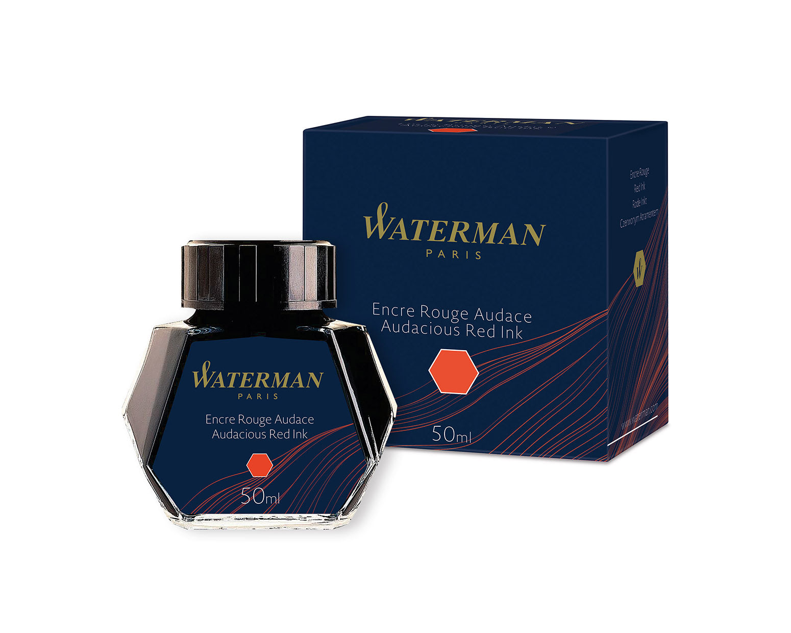 Waterman 50ml Bottled Ink - Audacious Red
