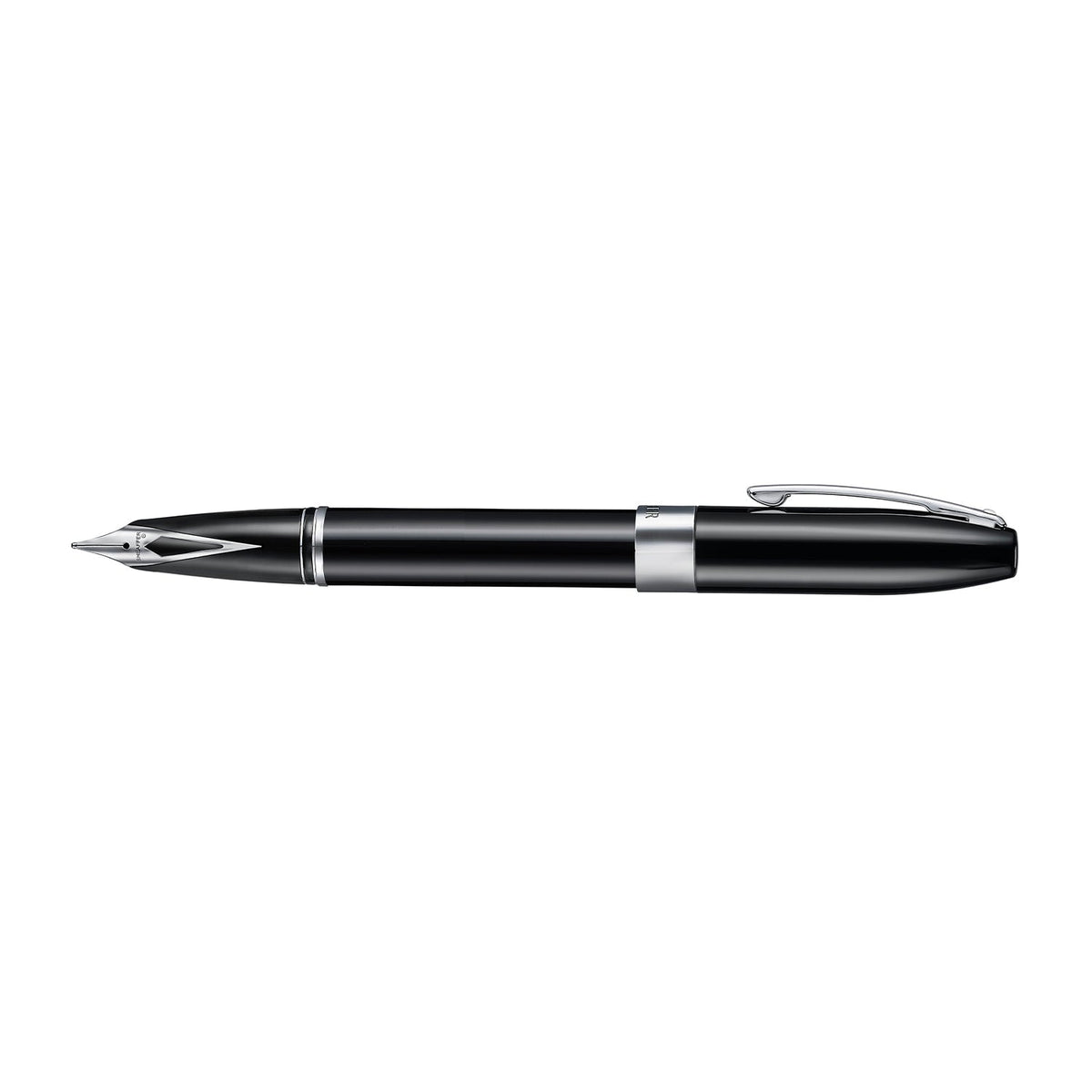 Sheaffer Legacy Glossy Black Fountain Pen with Inlaid Nib and Chrome-Plated Trim