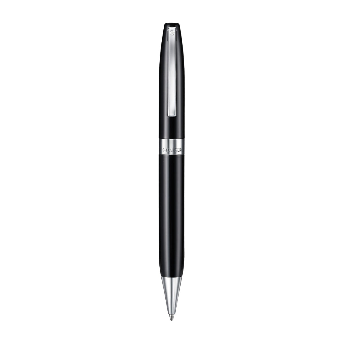 Sheaffer Legacy Glossy Black Ballpoint Pen with Chrome-Plated Trim