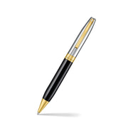 Sheaffer Legacy Glossy Black & Chrome Ballpoint Pen with 14k PVD Gold-Plated Trim