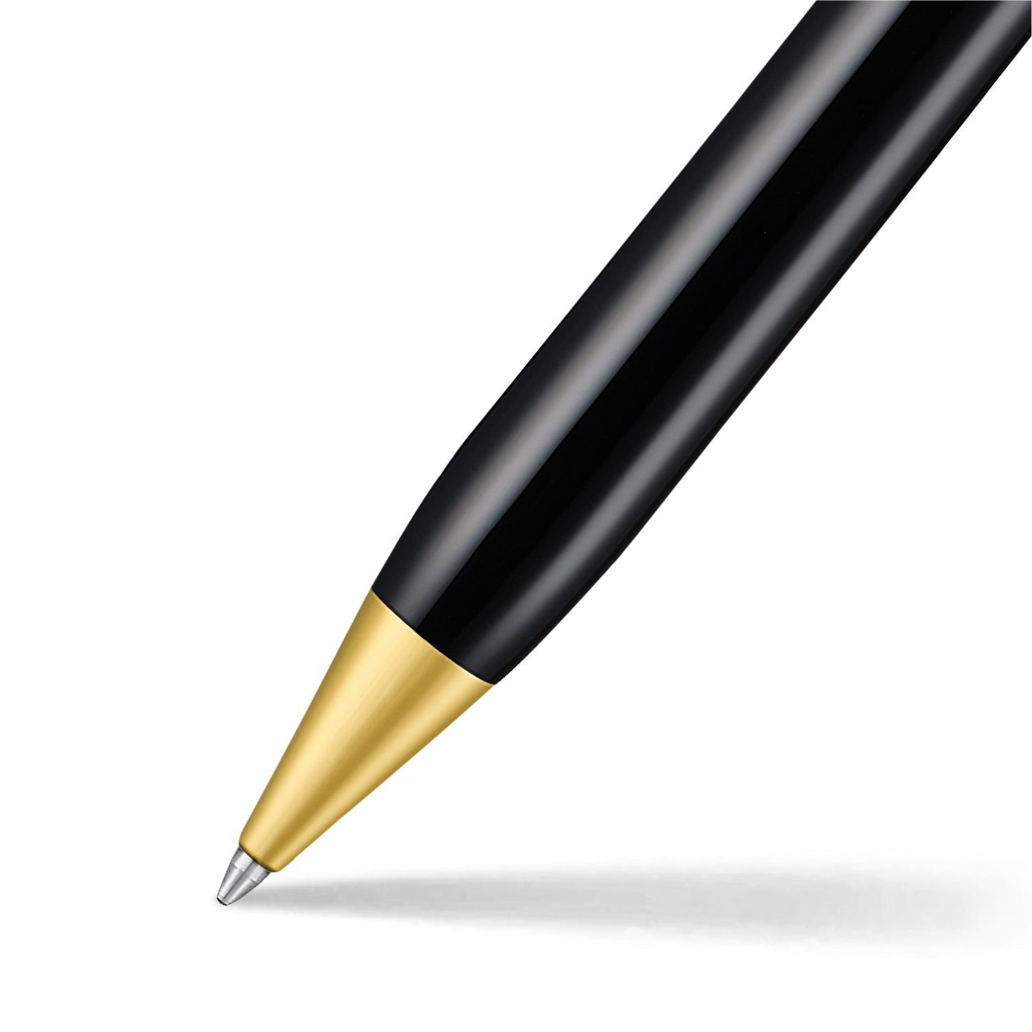 Sheaffer Legacy Glossy Black & Chrome Ballpoint Pen with 14k PVD Gold-Plated Trim