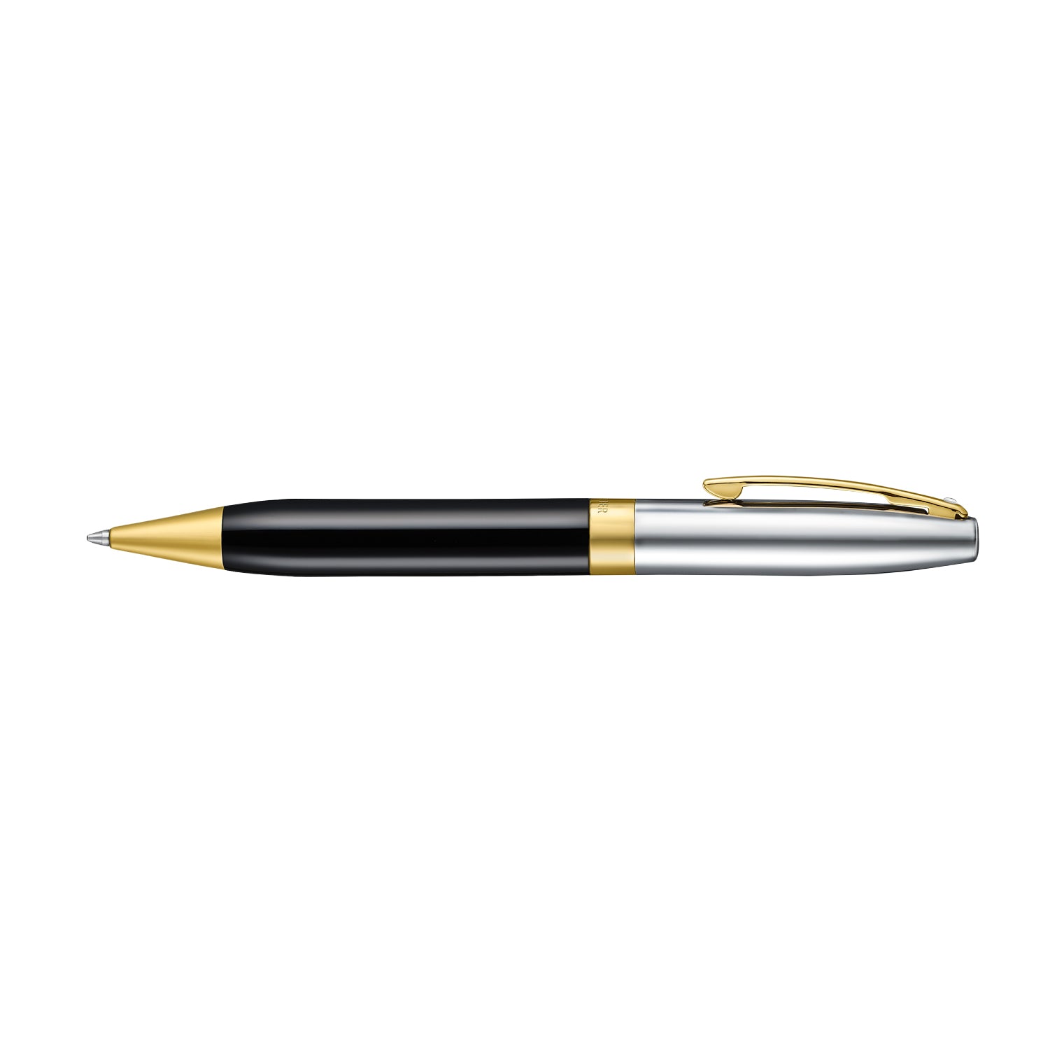 Sheaffer Legacy Glossy Black & Chrome Ballpoint Pen with 14k PVD Gold-Plated Trim