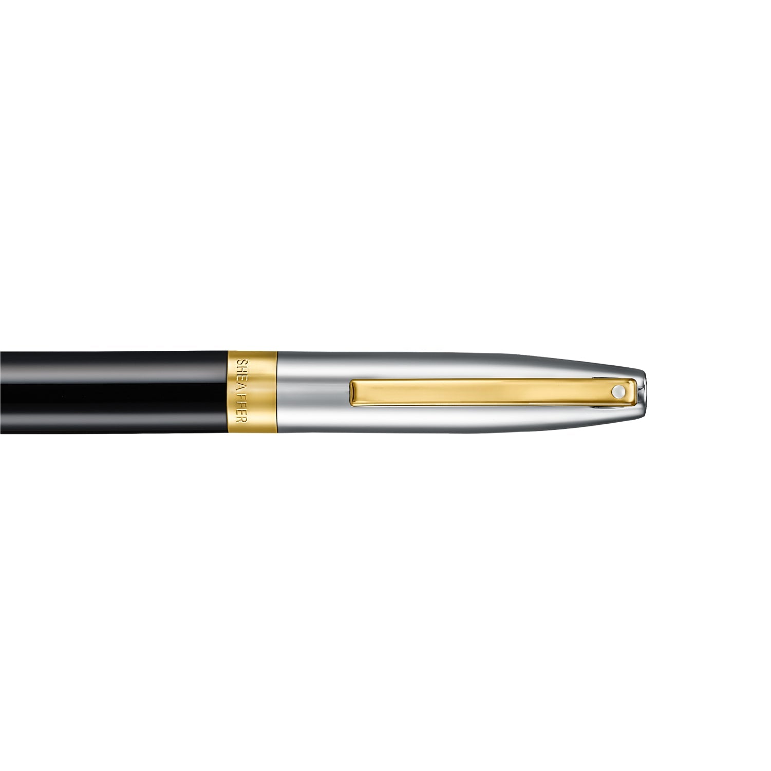 Sheaffer Legacy Glossy Black & Chrome Ballpoint Pen with 14k PVD Gold-Plated Trim
