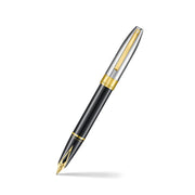 Sheaffer Legacy Glossy Black and Chrome Fountain Pen with 14k PVD Gold-Plated Inlaid Nib and Trims