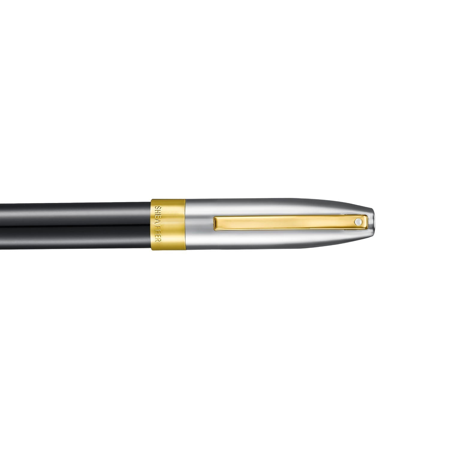 Sheaffer Legacy Glossy Black and Chrome Fountain Pen with 14k PVD Gold-Plated Inlaid Nib and Trims