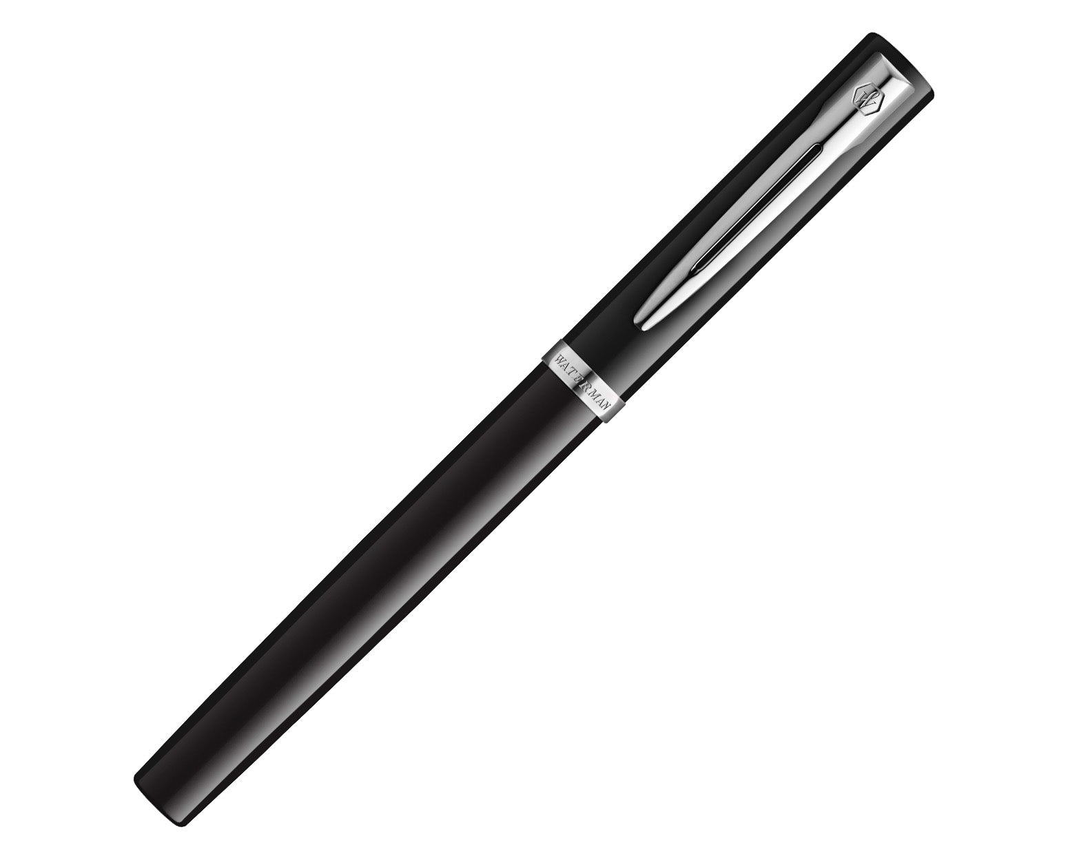 Waterman Impression Black Fountain Pen with Chrome Trim