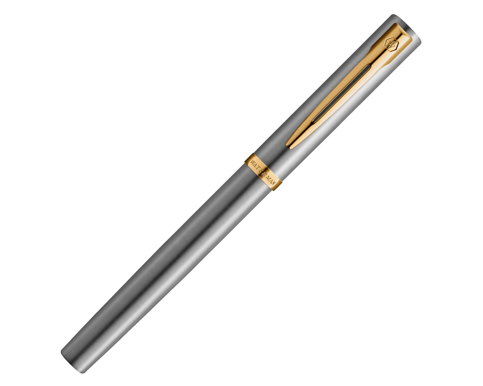 Waterman Impression Stainless Fountain Pen with Gold Trim