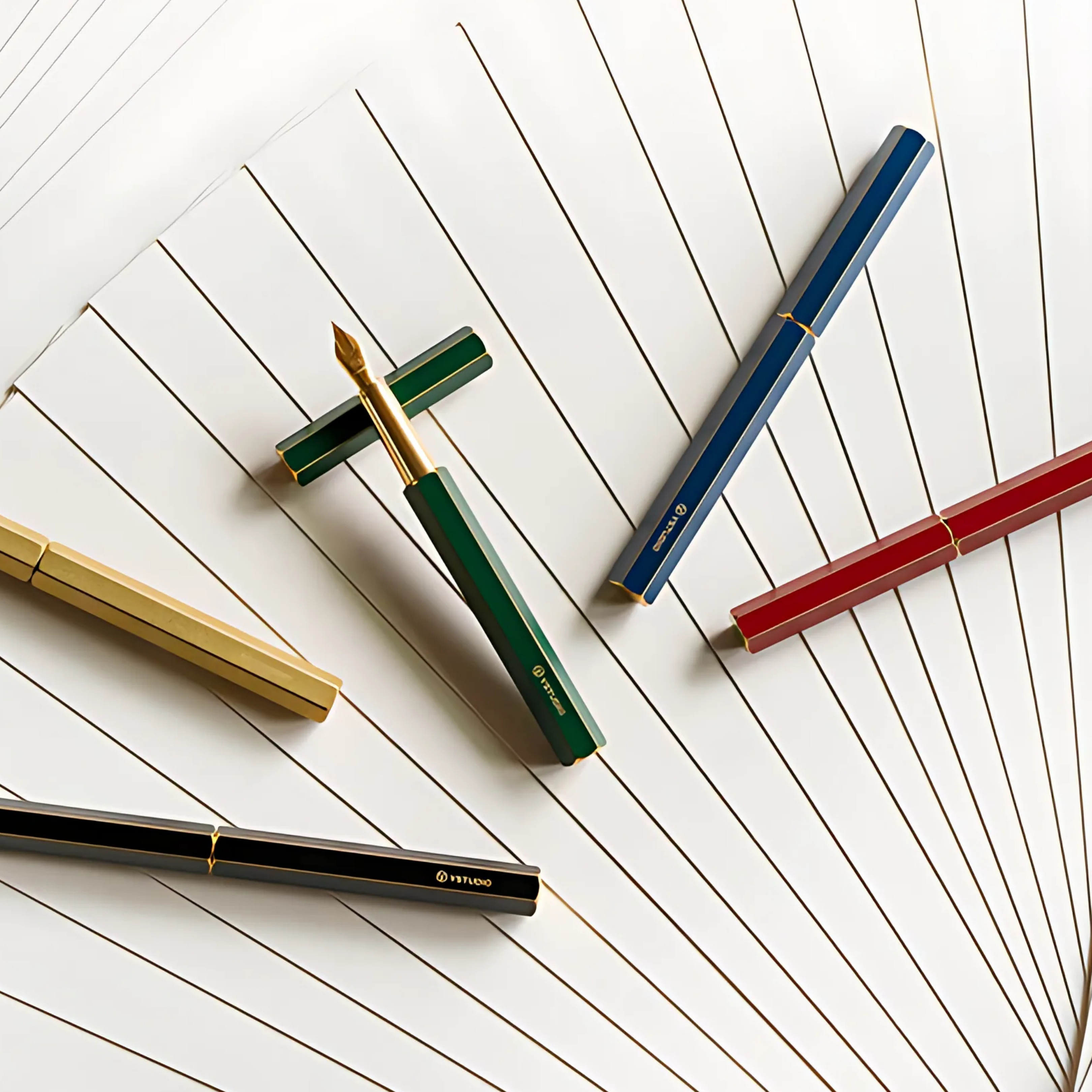 YStudio Classic Revolve Fountain Pen - Brass