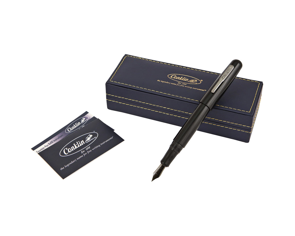 Conklin All American Raven Black Fountain Pen