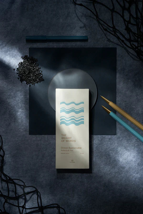 YStudio Glamour Evolve - Ocean Sustainable Rollerball Pen - Sky Blue