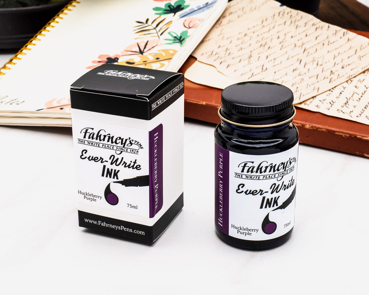 Fahrney's Ever Write 75ml Bottle Ink - Huckleberry Purple