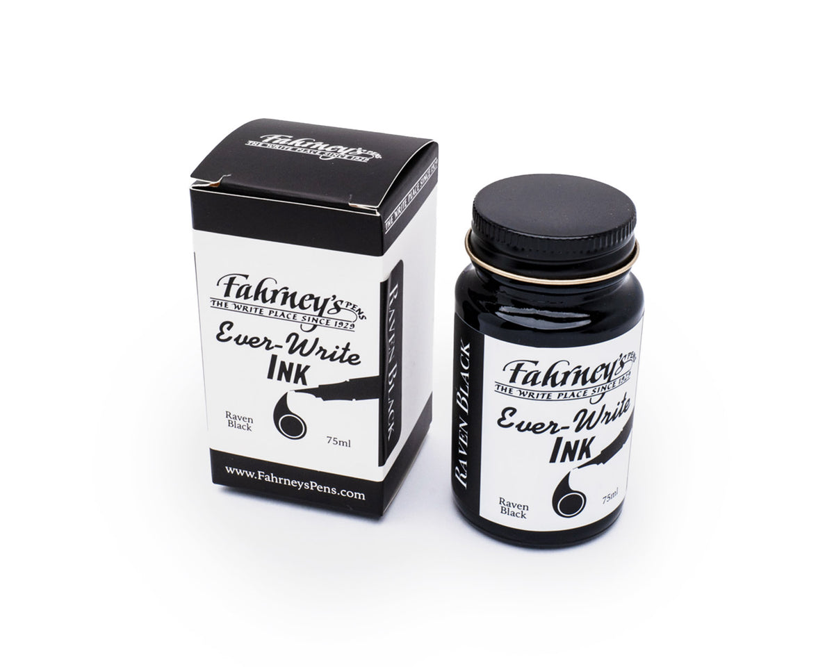 Fahrney's Ever Write 75ml Bottle Ink - Raven Black