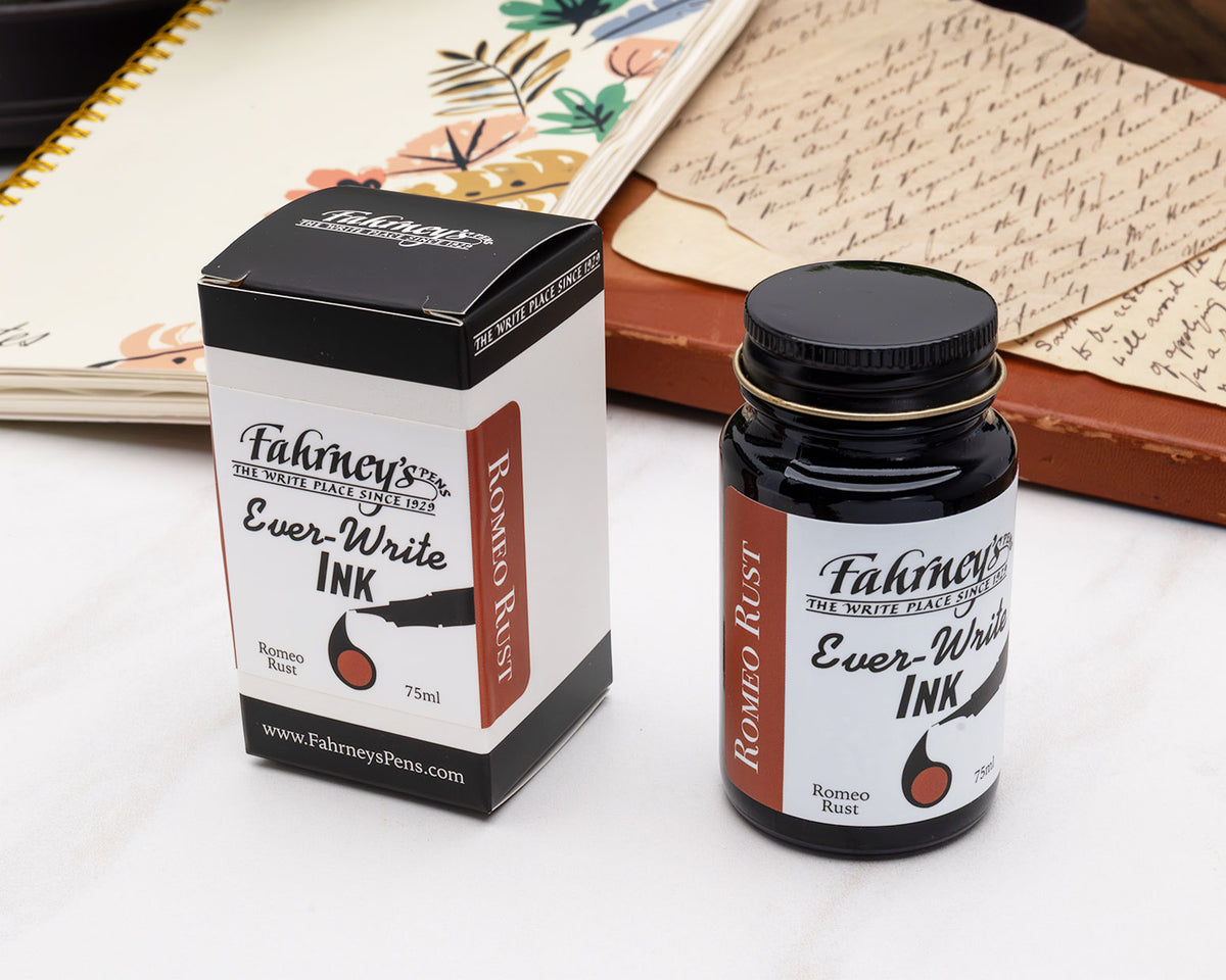 Fahrney's Ever Write 75ml Bottle Ink - Romeo Rust