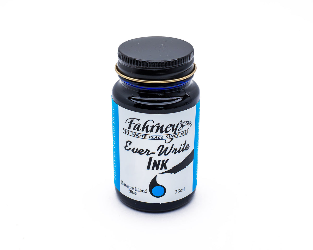 Fahrney's Ever Write 75ml Bottle Ink - Treasure Island Blue