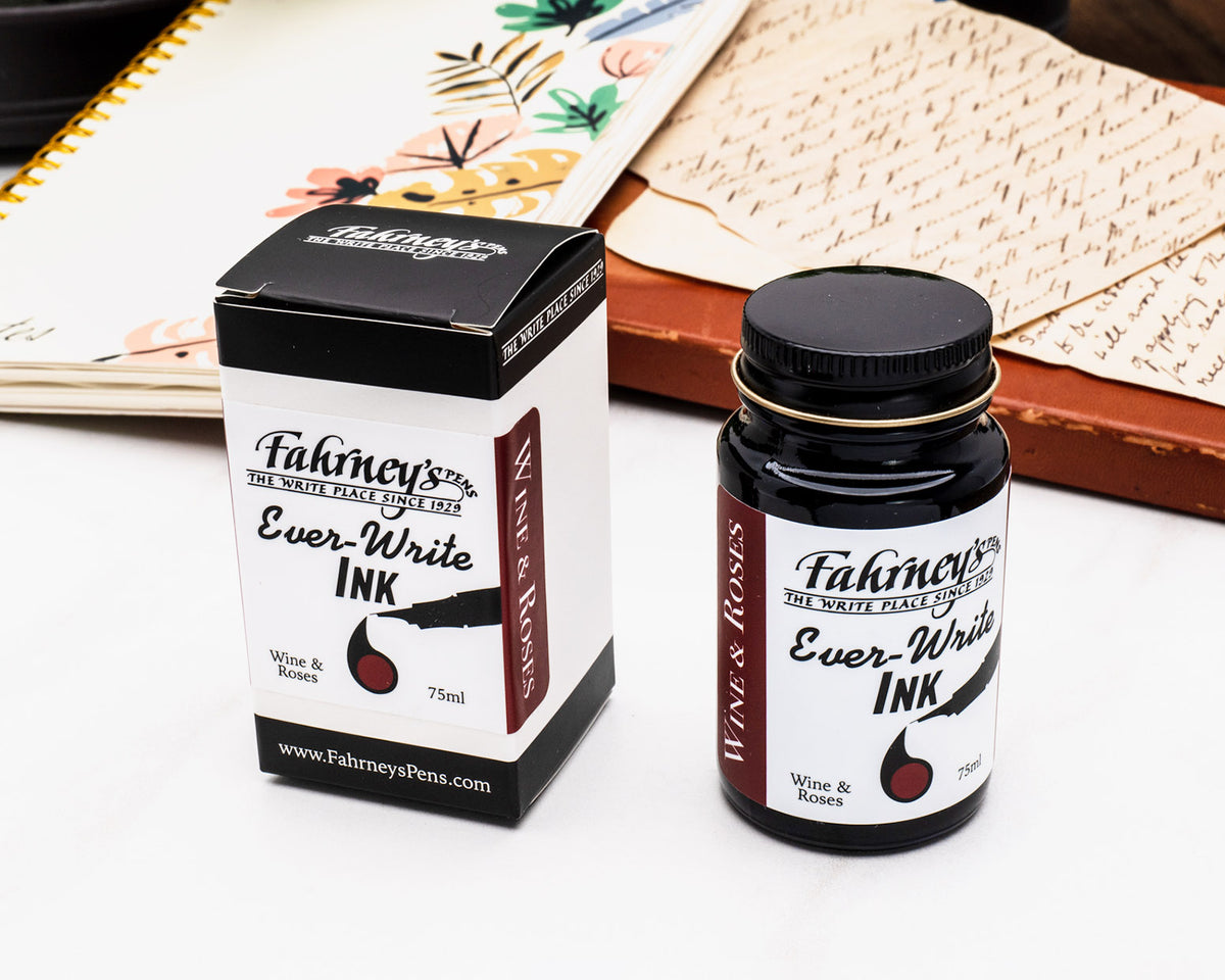 Fahrney's Ever Write 75ml Bottle Ink - Wine & Rose