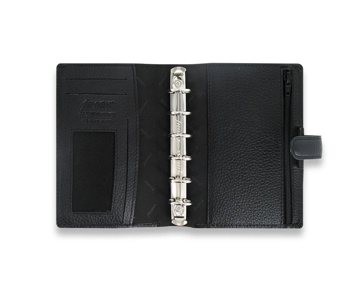 Filofax Finsbury Pocket Leather Organizer - Black