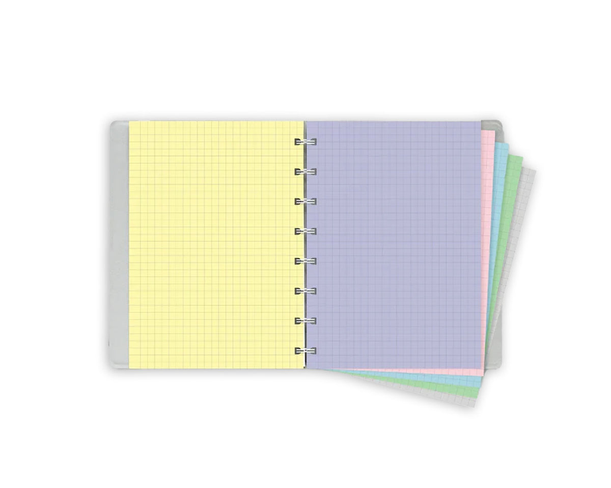 Filofax A5 Notebook Pastel Squared - 60 Assorted Refill Sheets