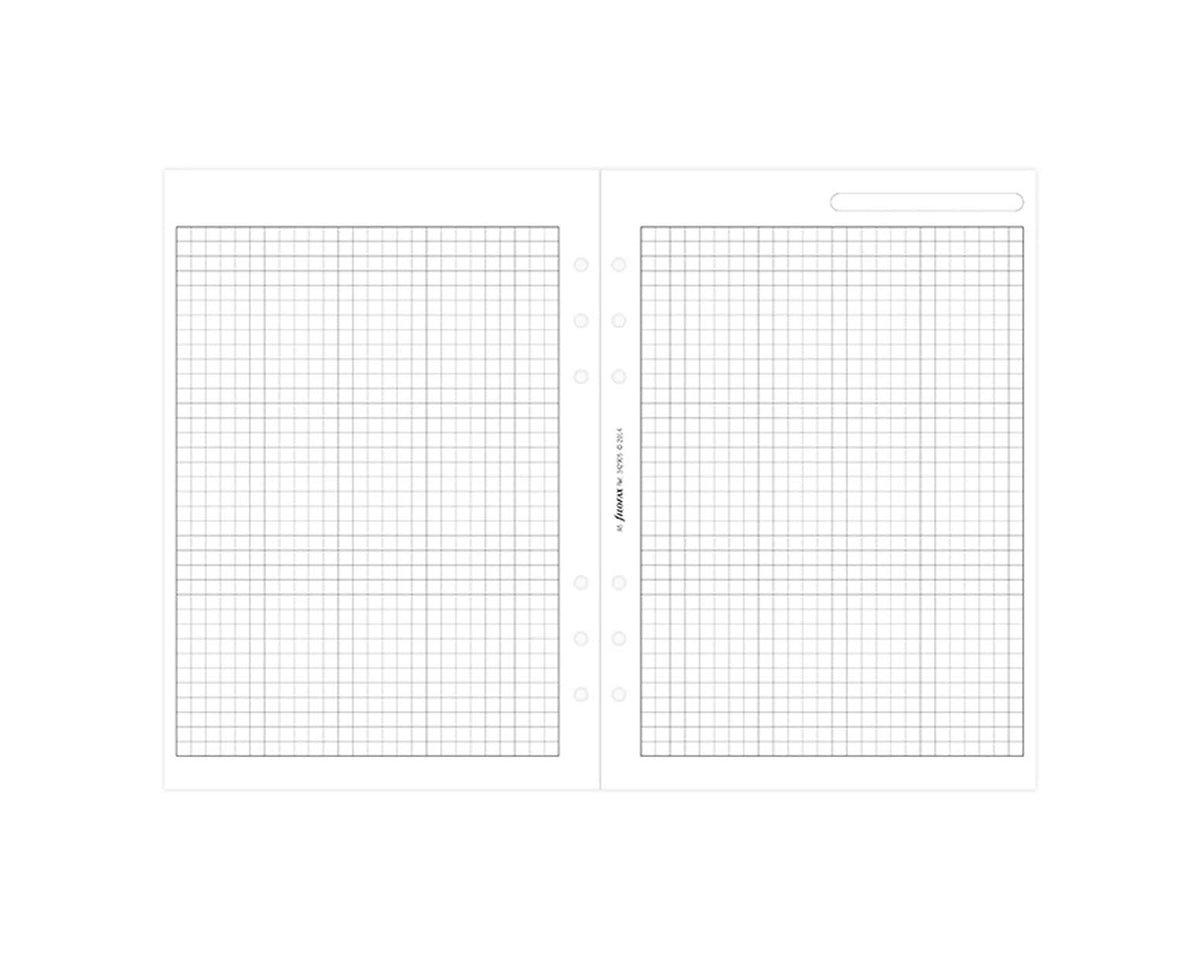 Filofax A5 White Quadrille Notepaper Square Refill - 25 Sheets