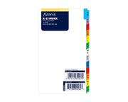Filofax Personal A-Z Index Multicolored 2 Letter Tab Dividers