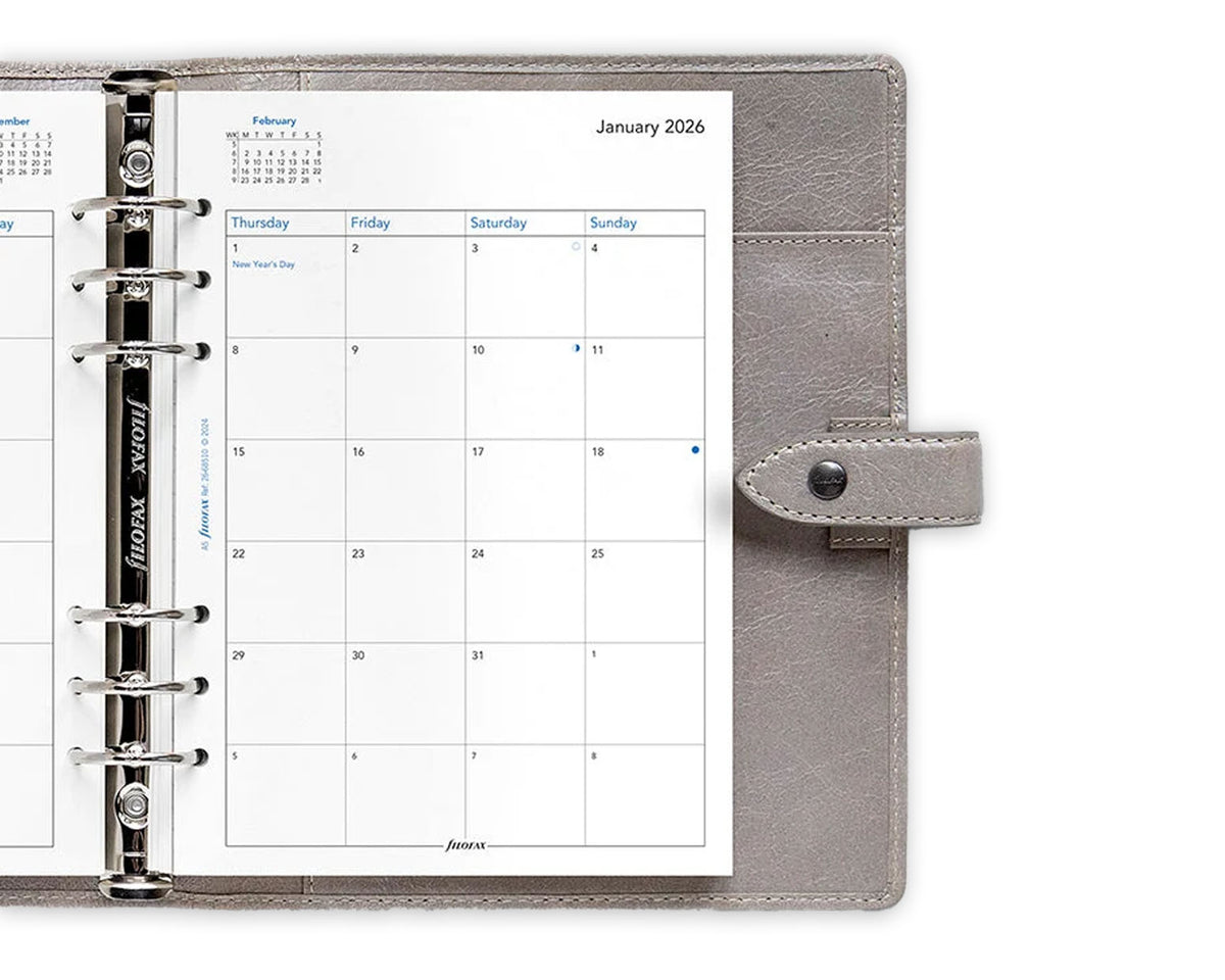 Filofax A5 Month On Two Pages 2026 Refill