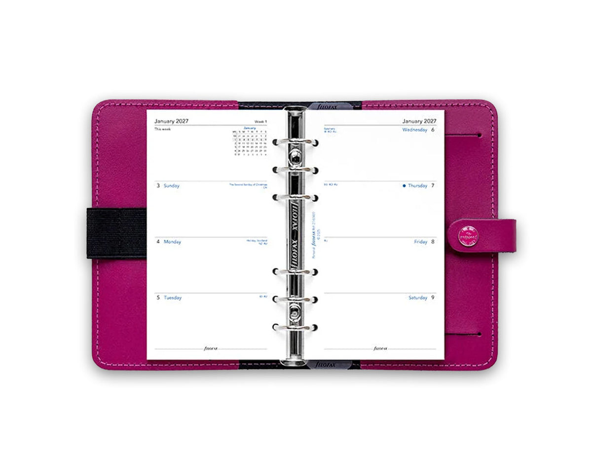 Filofax Personal Week on Two Pages 2027 Starting Sunday Refill