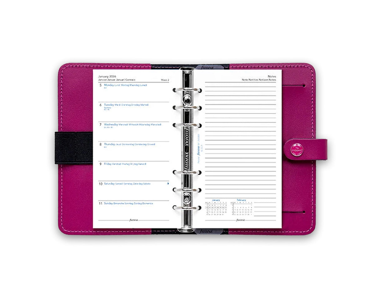 Filofax Personal Week on One Page with Notes 2026 Refill