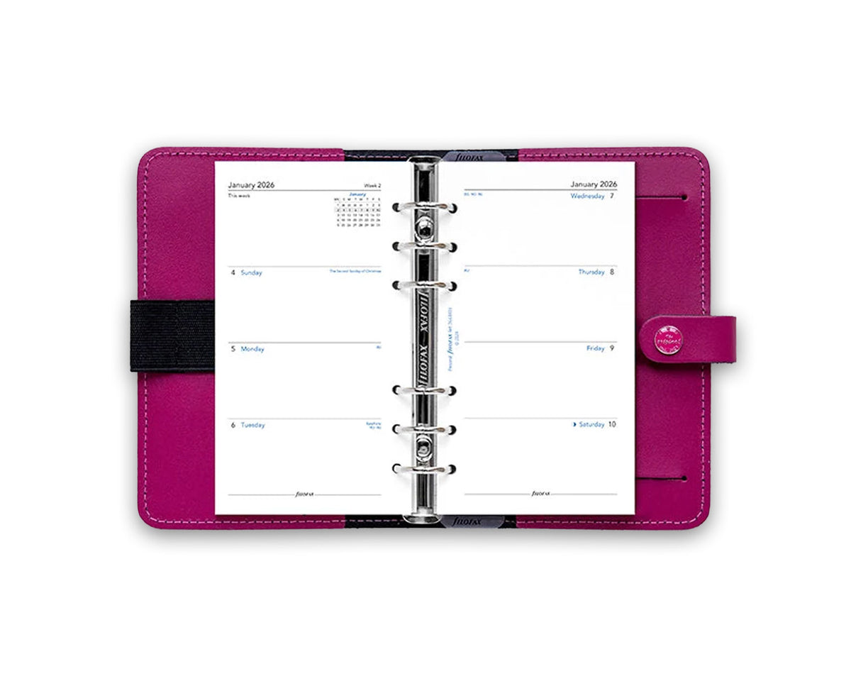 Filofax Personal Week on Two Pages 2026 Starting Sunday Refill
