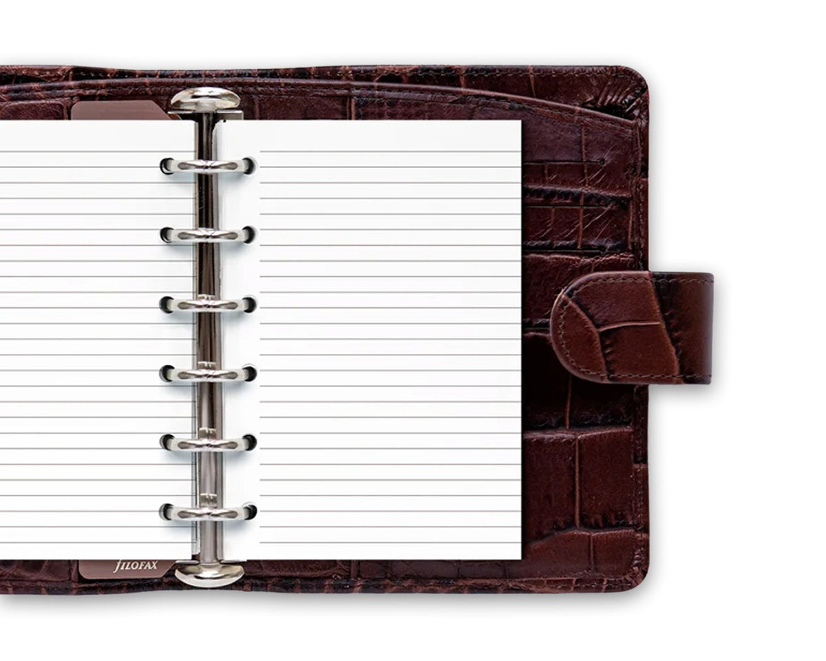 Filofax Pocket White Ruled Notepaper Refill Value Pack - 100 Sheets