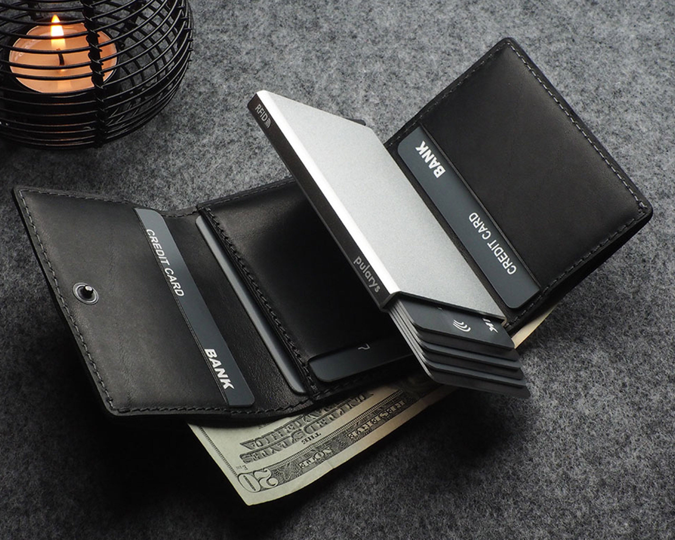 Pularys BOSTO Wallet - Nomad Leather in Black