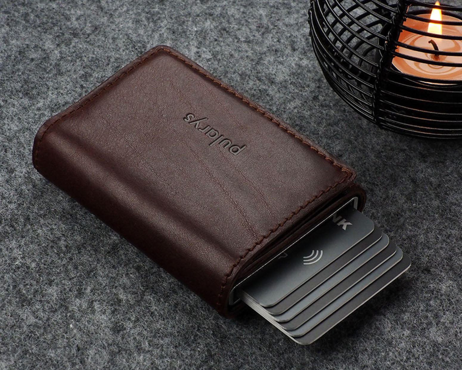 Pularys BOSTO Wallet - Nomad Leather in Brown