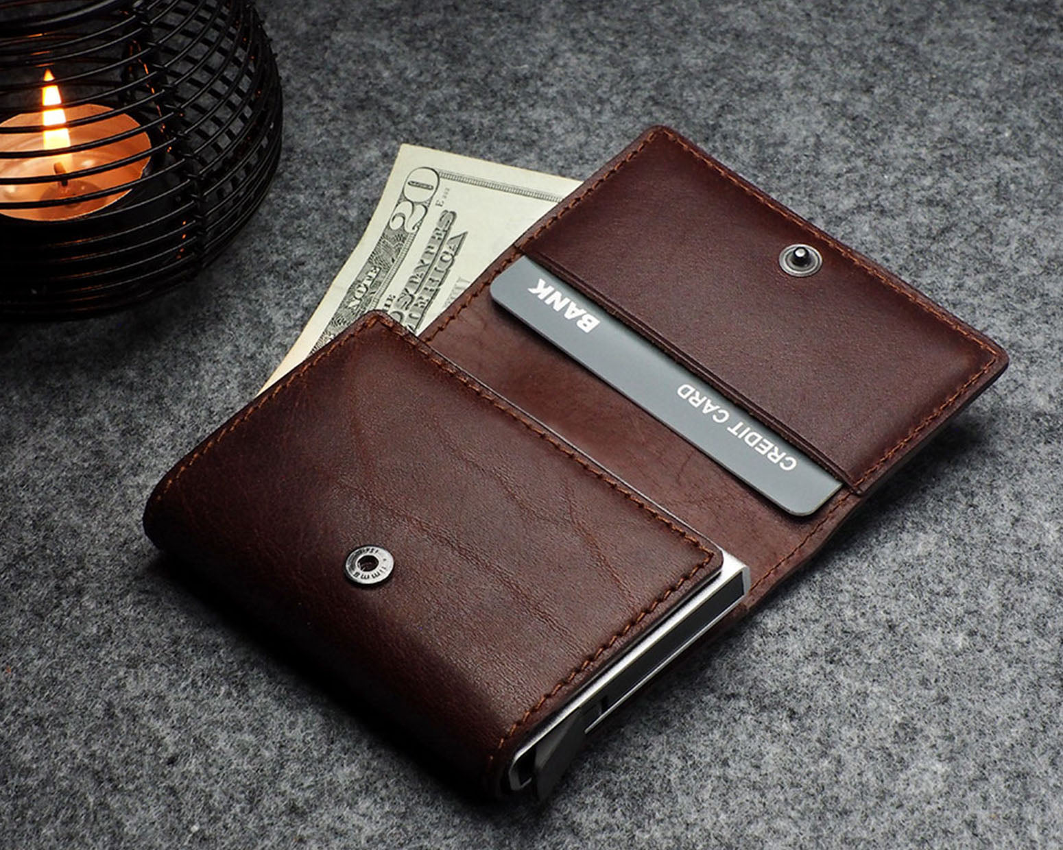 Pularys BOSTO Wallet - Nomad Leather in Brown