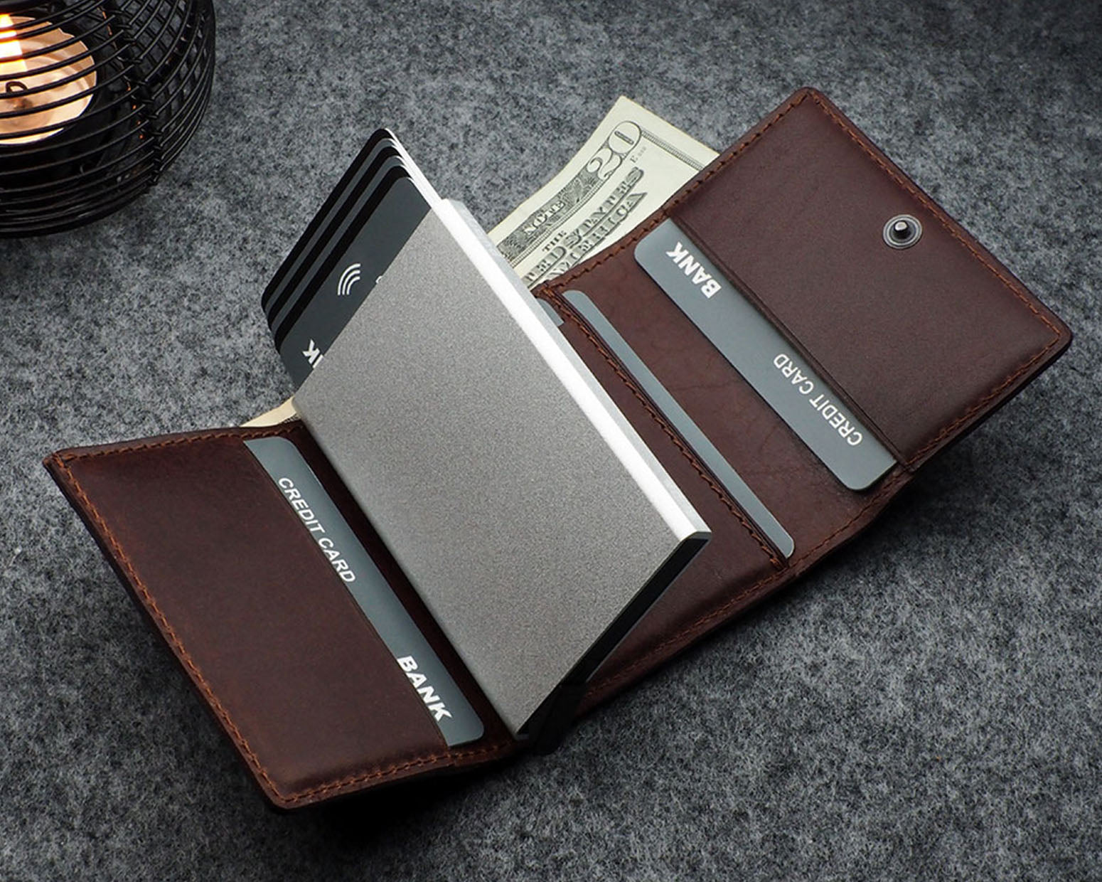 Pularys BOSTO Wallet - Nomad Leather in Brown