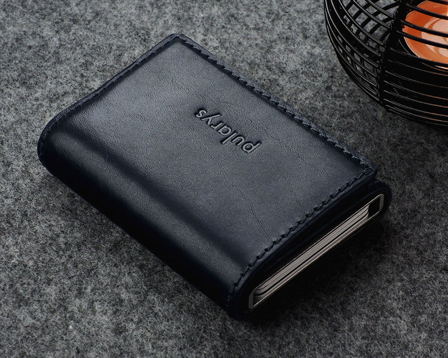 Pularys BOSTO Wallet - Nomad Leather in Navy
