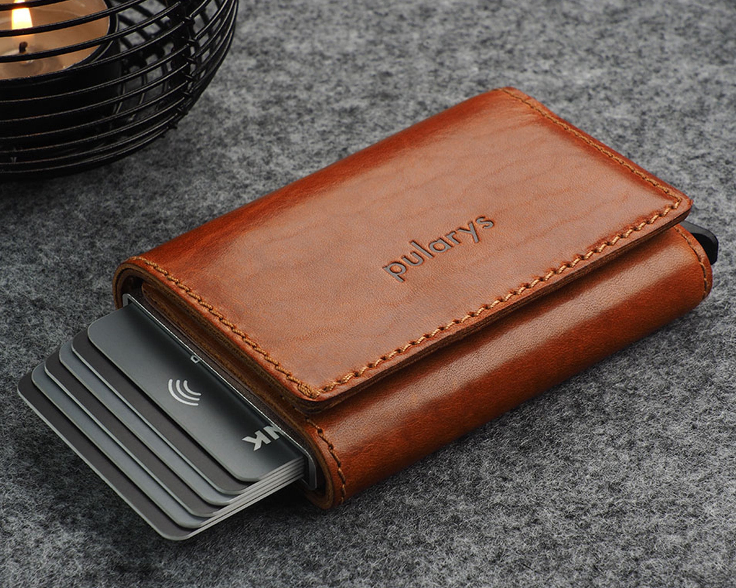 Pularys BOSTO Wallet - Nomad Leather in Cognac