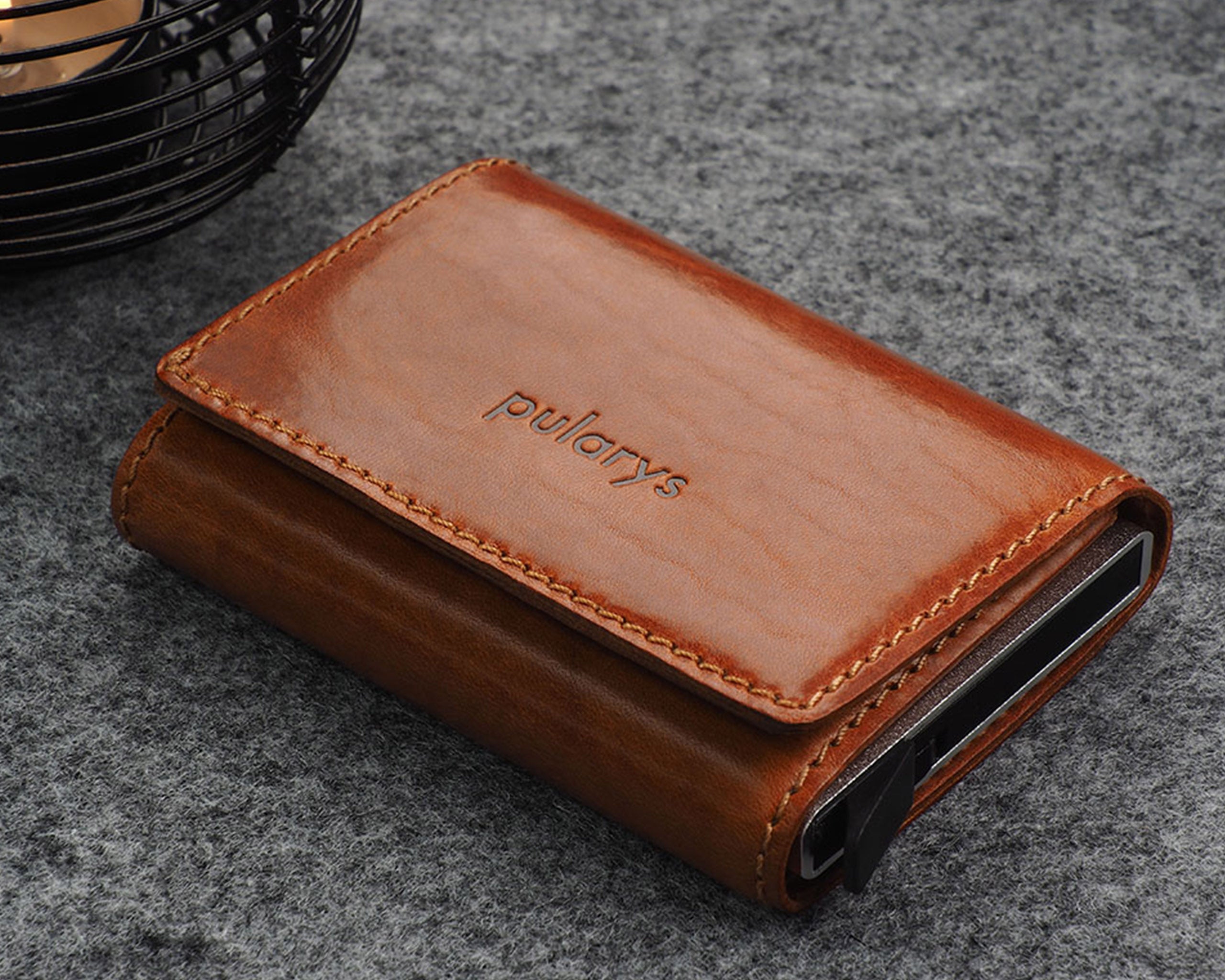 Pularys BOSTO Wallet - Nomad Leather in Cognac