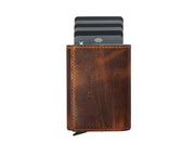 Pularys BOSTO Wallet - Vintage Saddle Leather in Brown