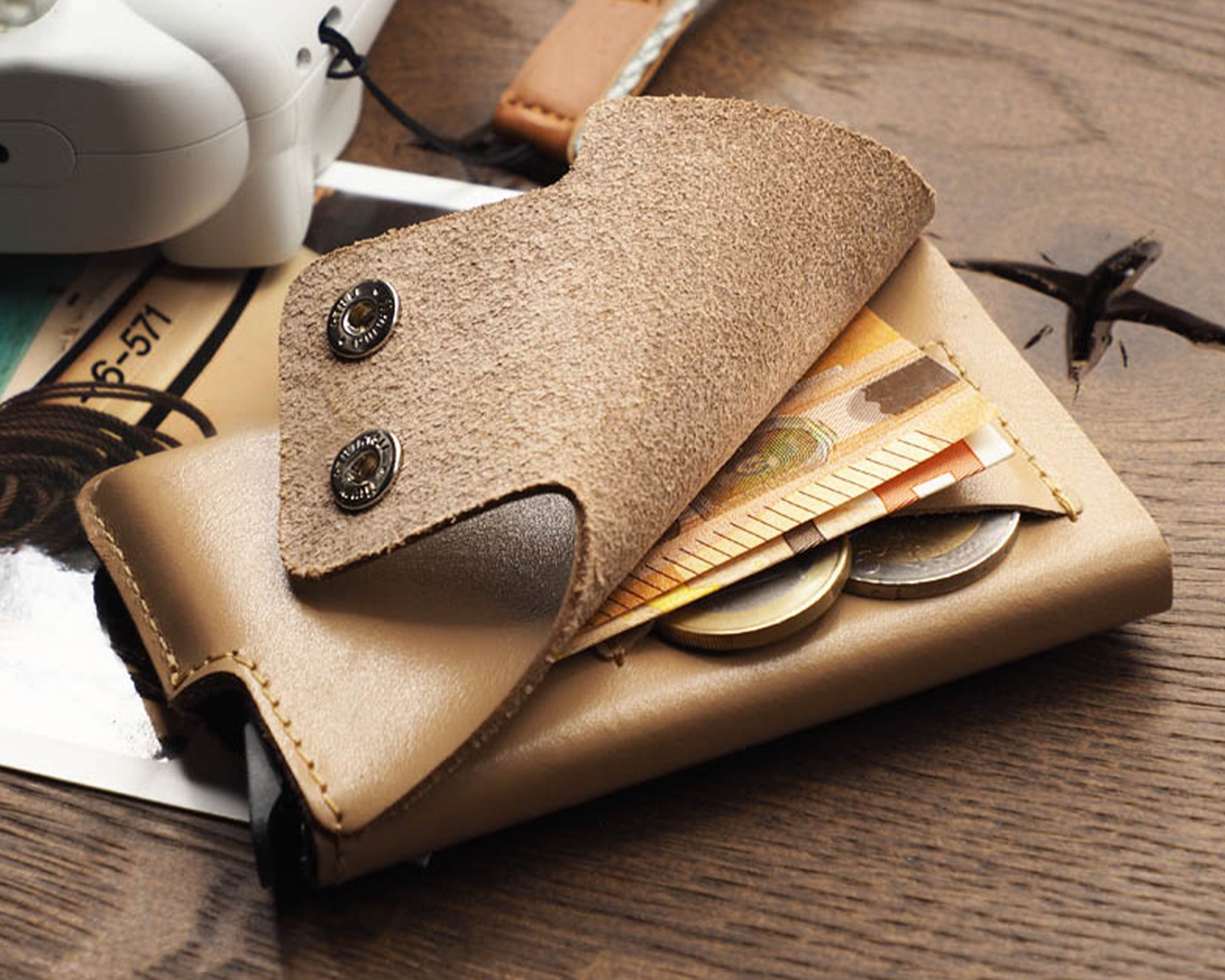 Pularys FUNKY Wallet - Italia Leather in Beige