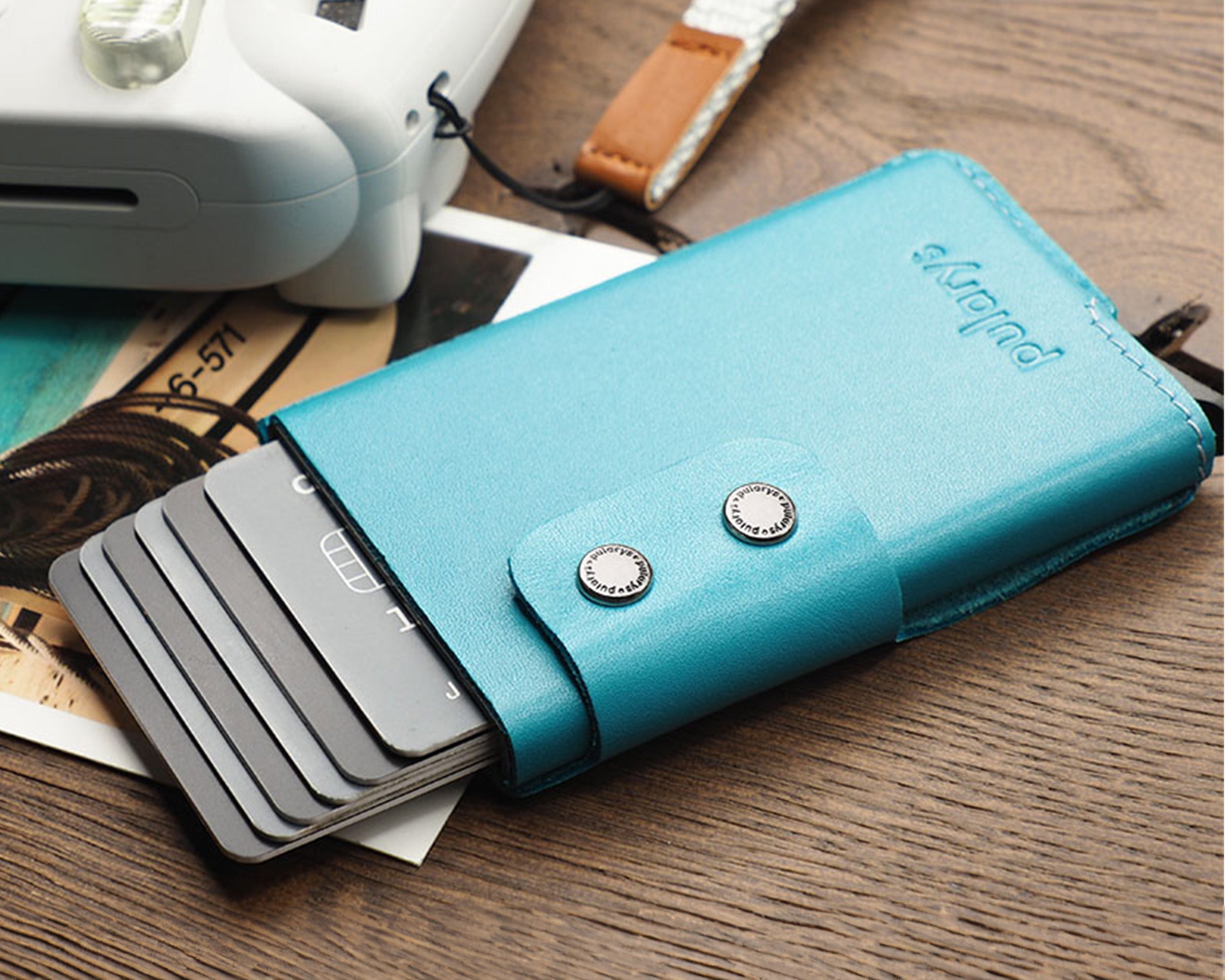 Pularys FUNKY Wallet - Italia Leather in Turquoise