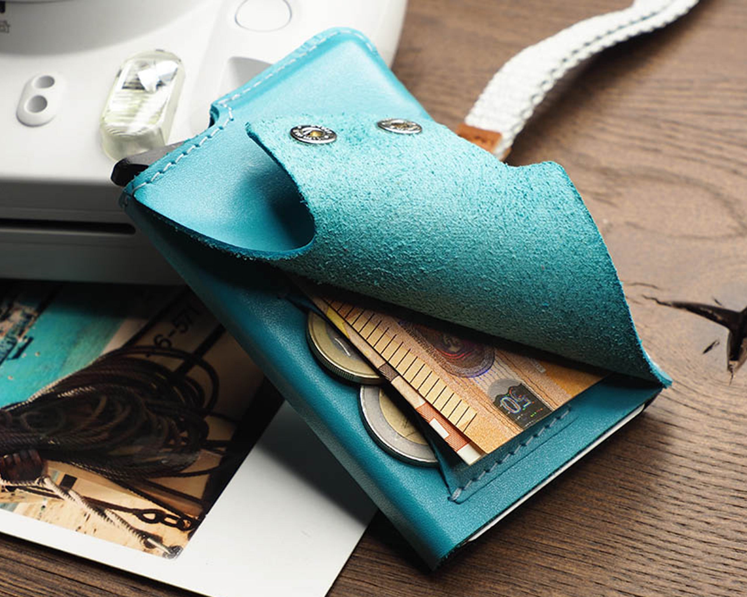 Pularys FUNKY Wallet - Italia Leather in Turquoise